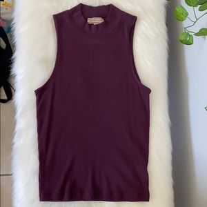 Sleeveless mock neck